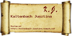 Kaltenbach Jusztina névjegykártya